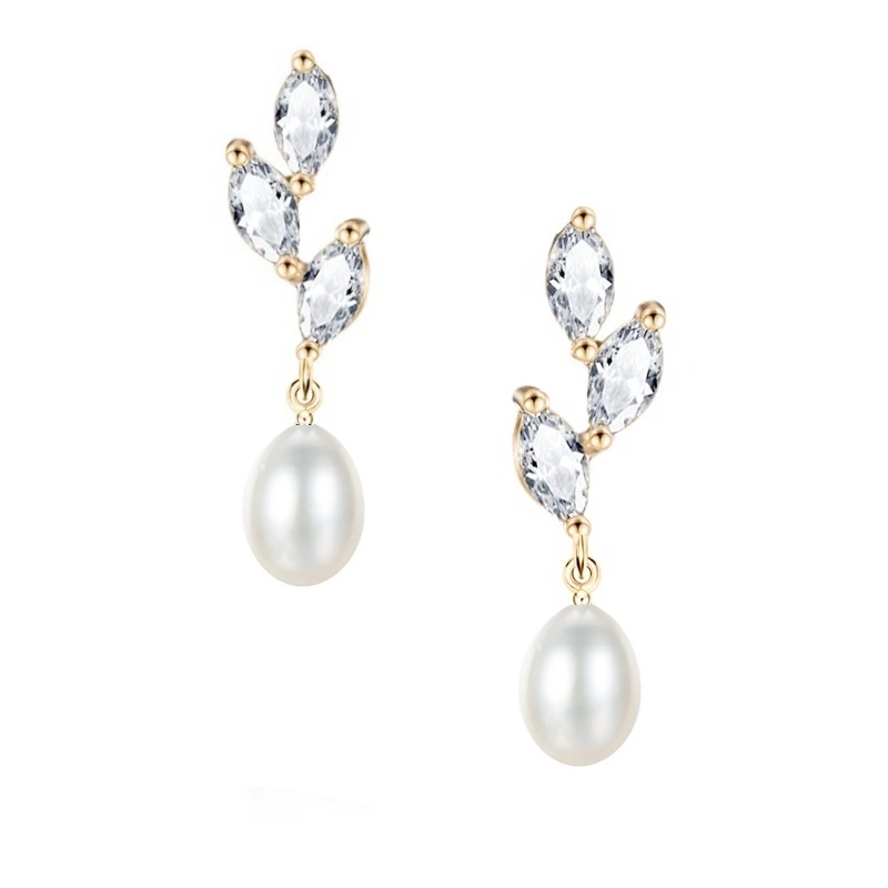 HALSKETTE AUS DER KOLLEKTION CUBIC ZIRCONIA — HALSKETTE MIT EDELPERLEN — CZN