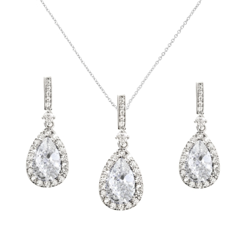 HALSKETTE AUS DER KOLLEKTION CUBIC ZIRCONIA — SCHIMMERNDE KRISTALL-HALSKETTE — C