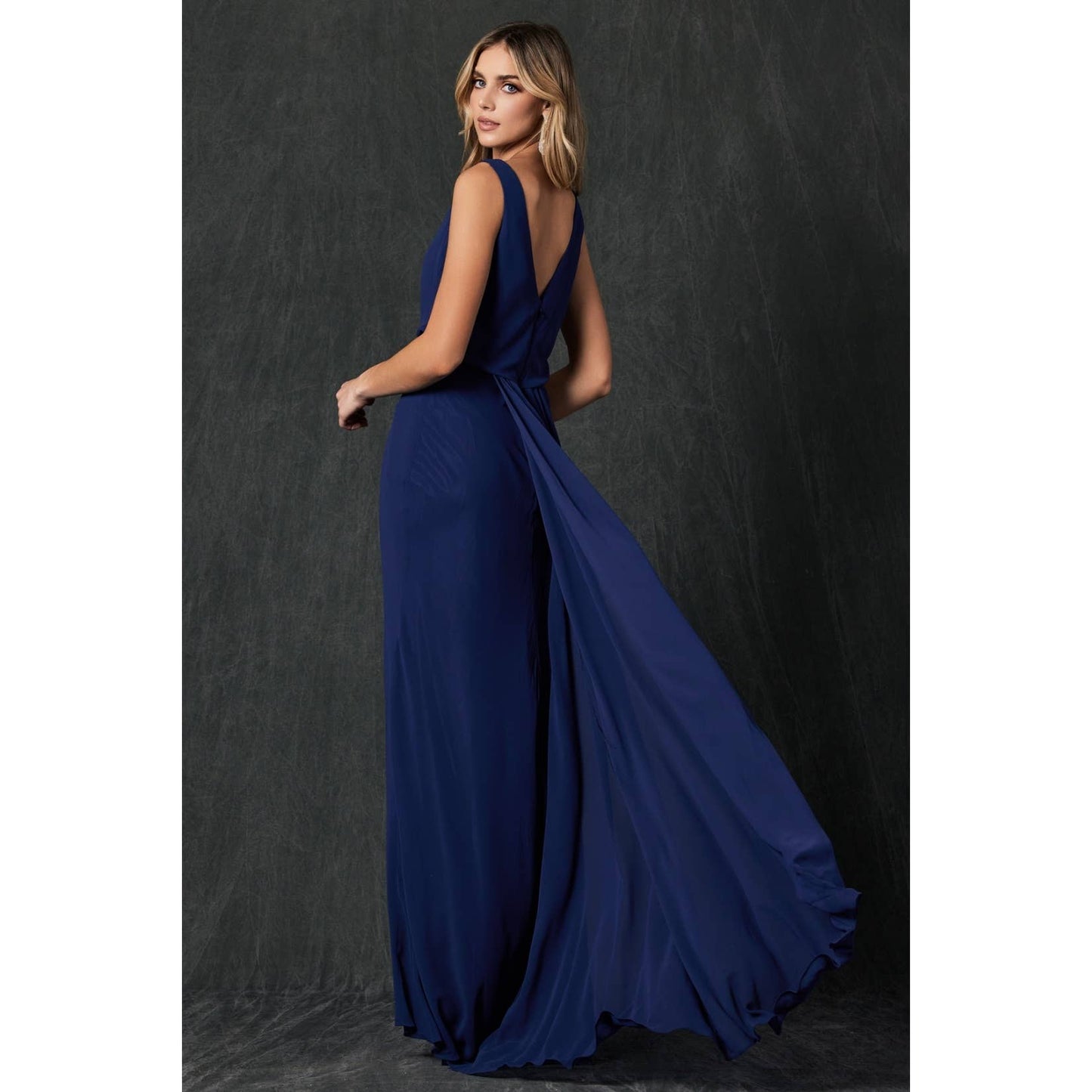 Ärmelloses Formelles Chiffon-Kleid