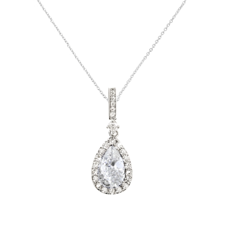 HALSKETTE AUS DER KOLLEKTION CUBIC ZIRCONIA — SCHIMMERNDE KRISTALL-HALSKETTE — C