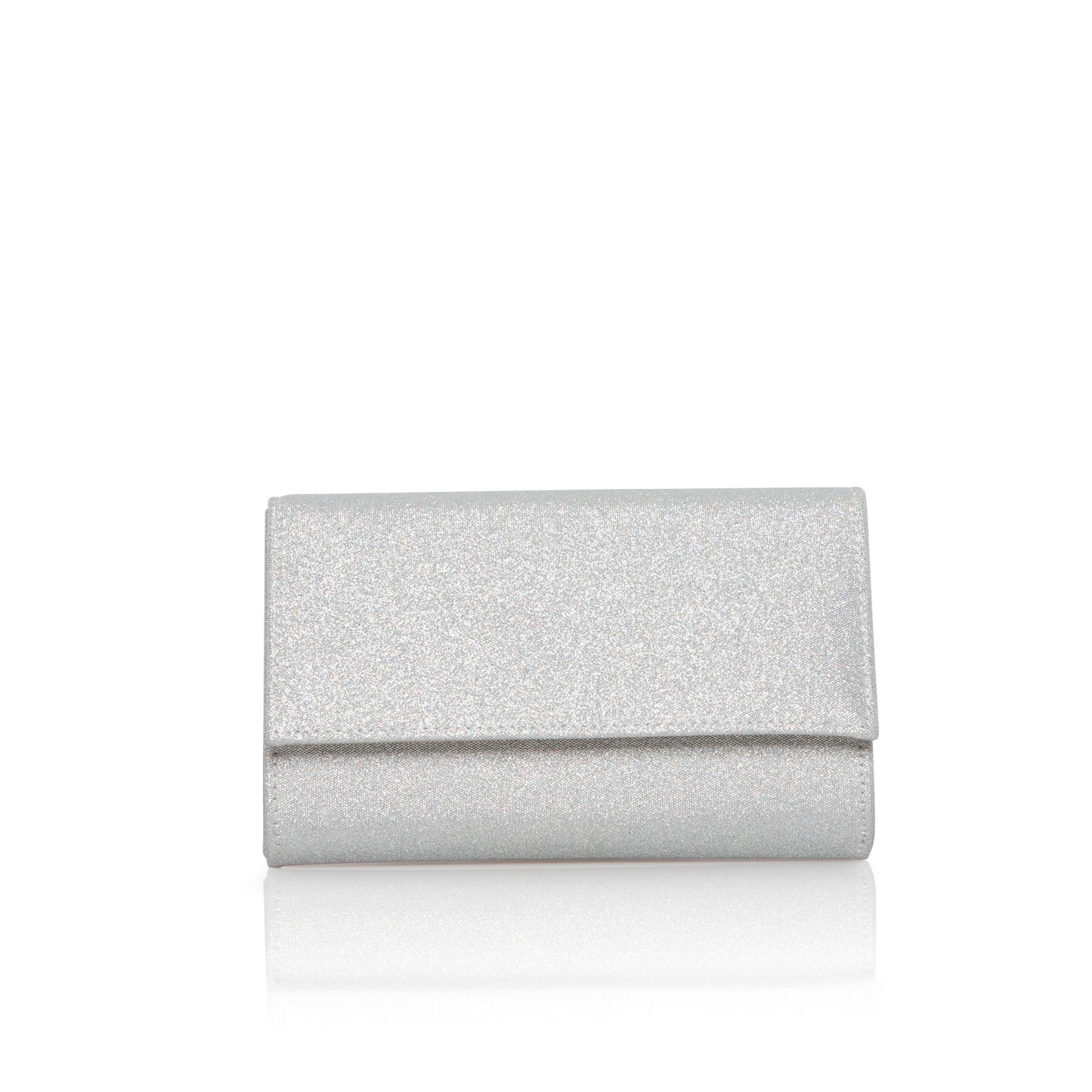 Lola Dyeable Satin Clutch Bag - Silber