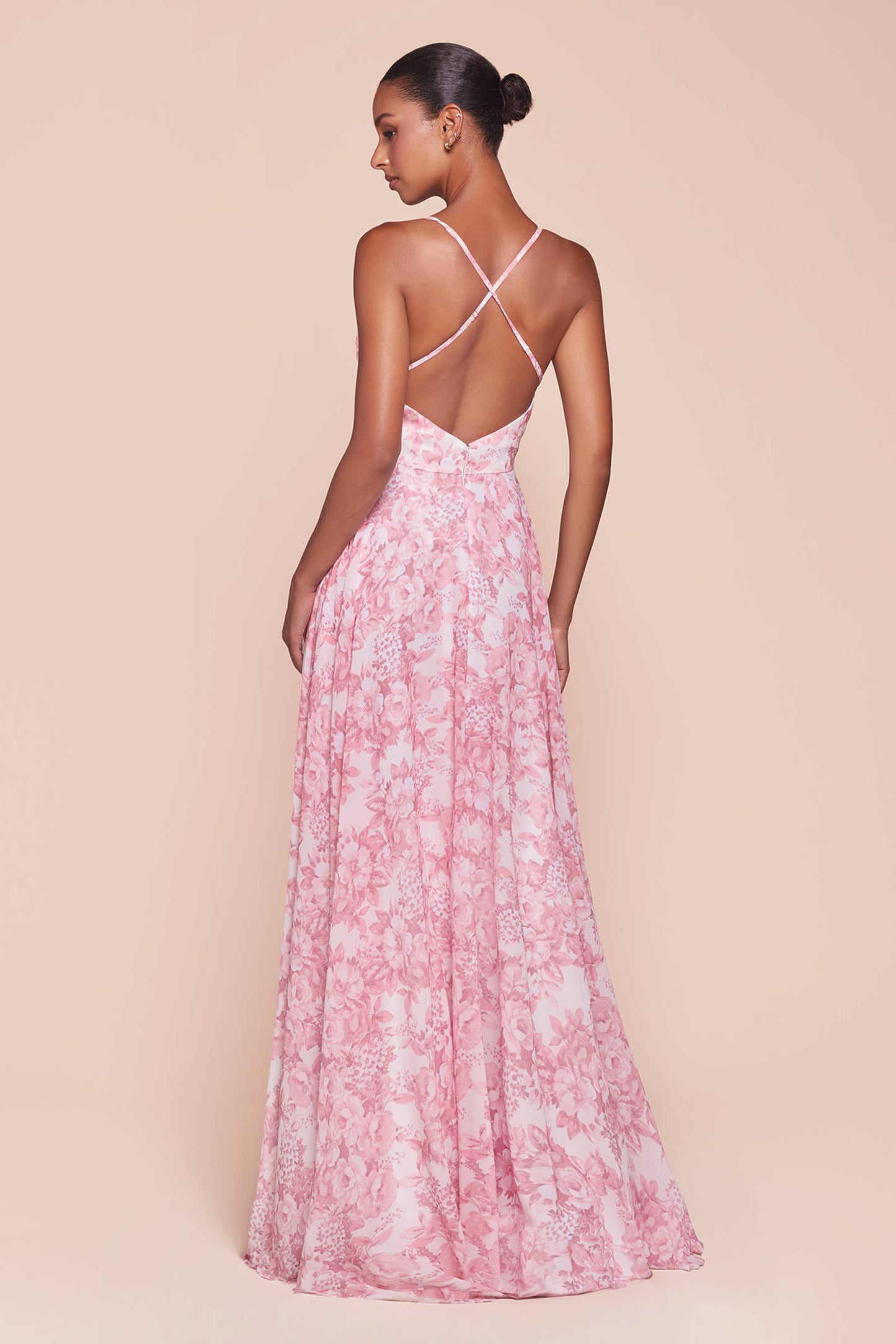 A-LINIENKLEID MIT WEICHEM SATINPRINT