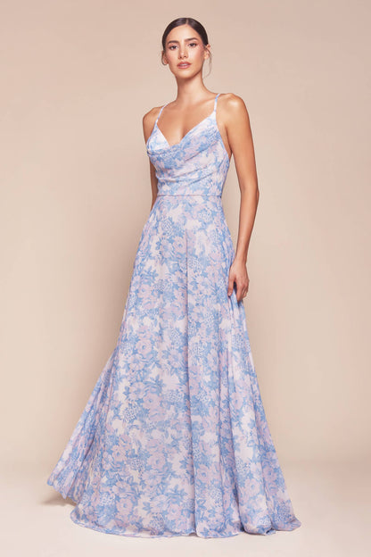 A-LINIENKLEID MIT WEICHEM SATINPRINT