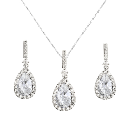 HALSKETTE AUS DER KOLLEKTION CUBIC ZIRCONIA — SCHIMMERNDE KRISTALL-HALSKETTE — C