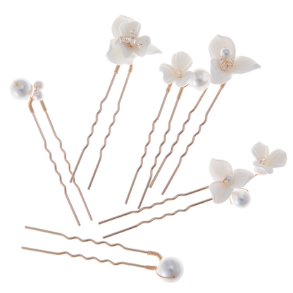 ATHENA COLLECTION HAARNADELN MIT KOSTBAREN PERLEN, PIN77 GOLD