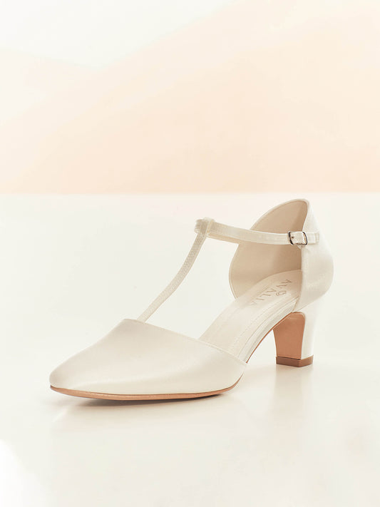 Brautschuh Aura Ivory Satin