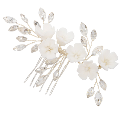 Haarschmuck mit Porzellan-Blüten