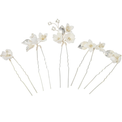 Haarnadeln mit Tonblüten