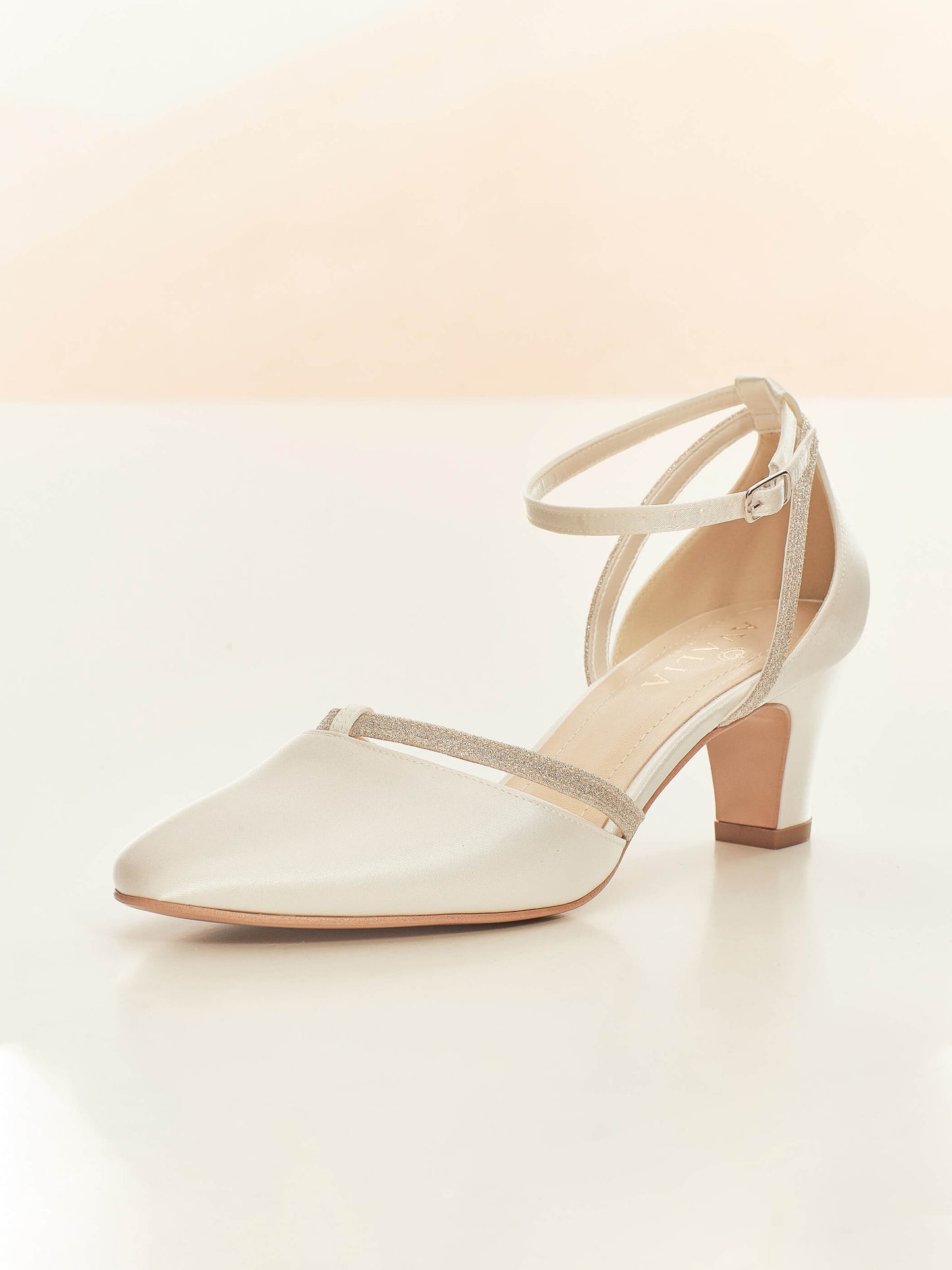 Brautschuh Luna mit Glitzerbesatz