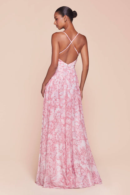 A-LINIENKLEID MIT WEICHEM SATINPRINT