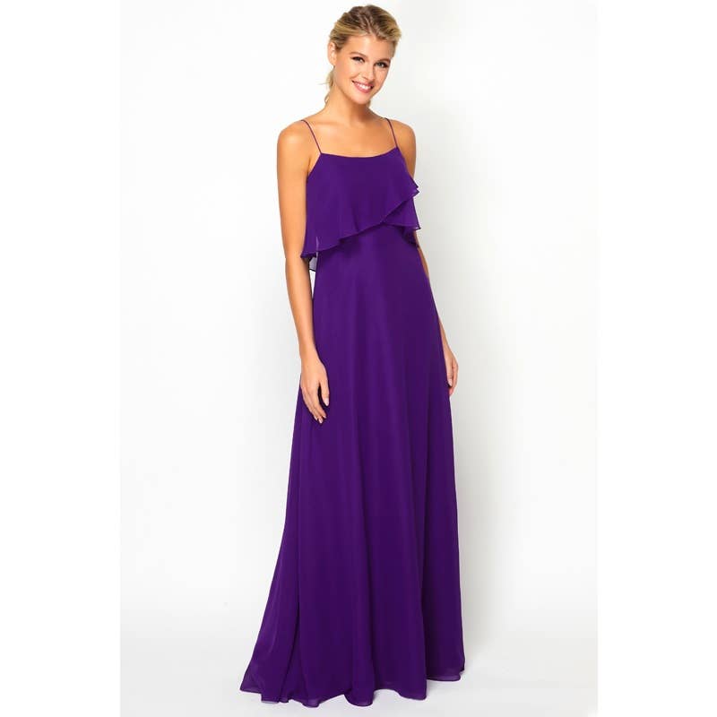 Abendkleid mit Rüschenoberteil