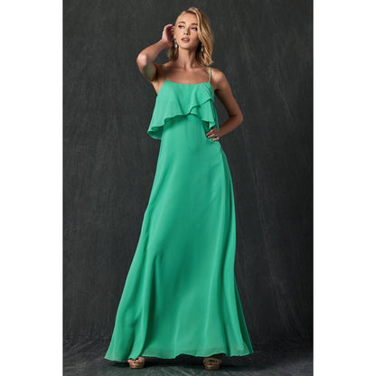 Abendkleid mit Rüschenoberteil