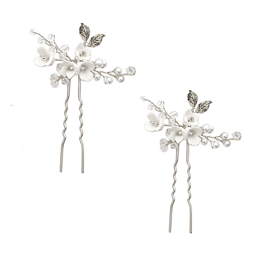 CHARM-HAARNADELN IM VINTAGE-STIL, SILBERFARBEN (PIN48)