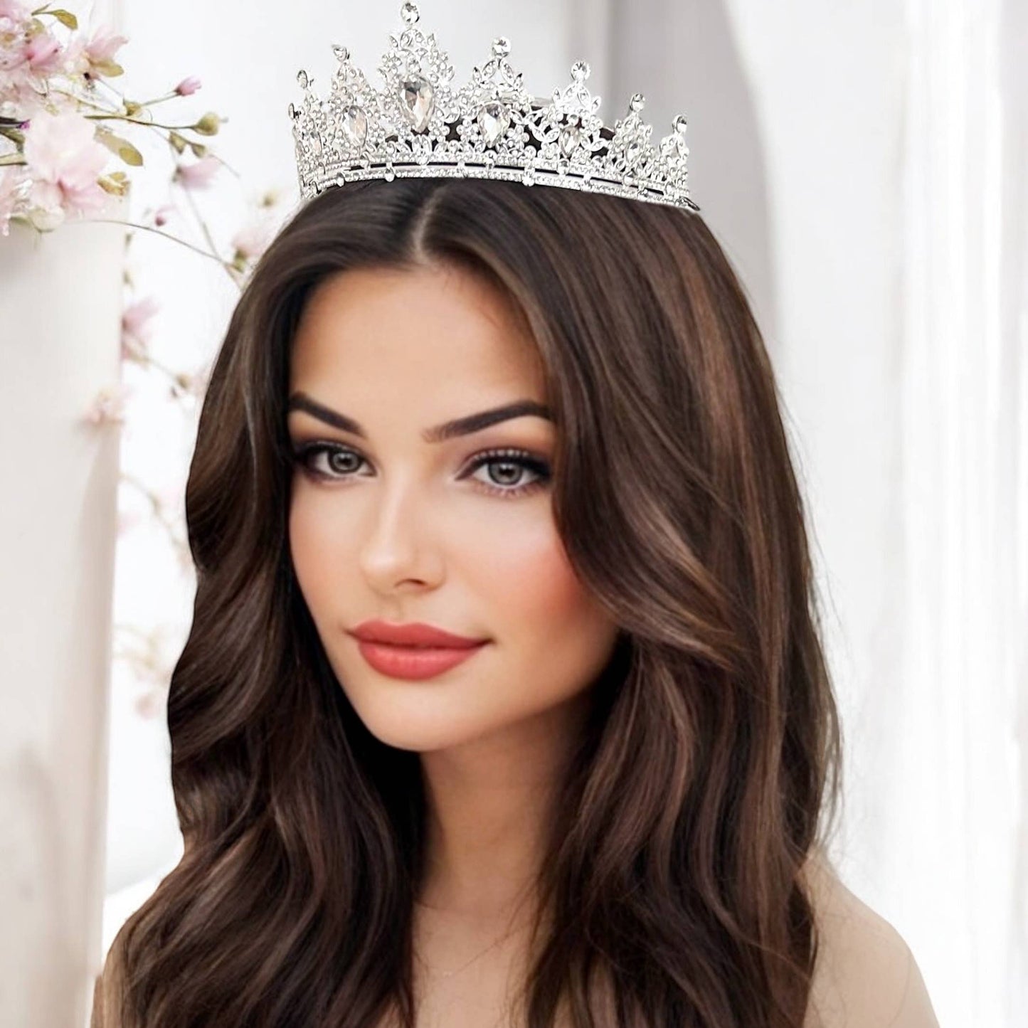 ATHENA KOLLEKTION - EXQUISITE STRASS TIARA - AHB212 SILV