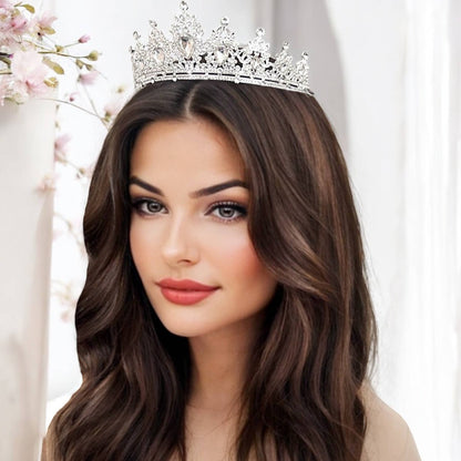 ATHENA KOLLEKTION - EXQUISITE STRASS TIARA - AHB212 SILV