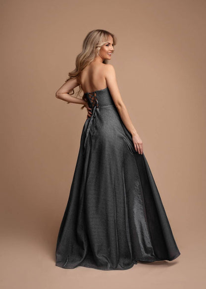 HM2443 - Elegantes trägerloses langes Kleid
